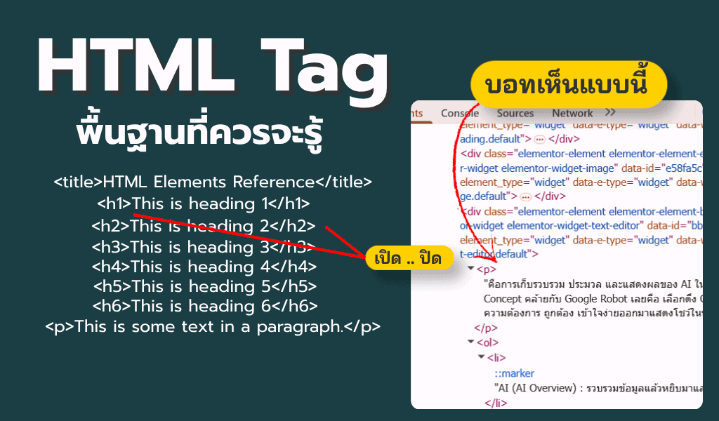 HTML Tags ที่ที่ bot อ่านแล้วเข้าใจสำหรับบทความ SEO